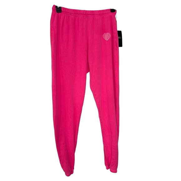 Lauren Moshi Womens Chantra Jogger in Neon Pink Small New Sweatspants - Picture 5 of 10
